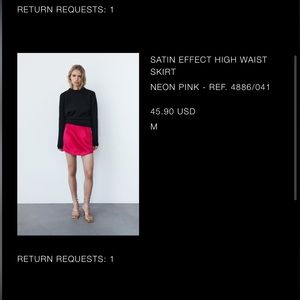 SATIN EFFECT HIGH WAIST
SKIRT